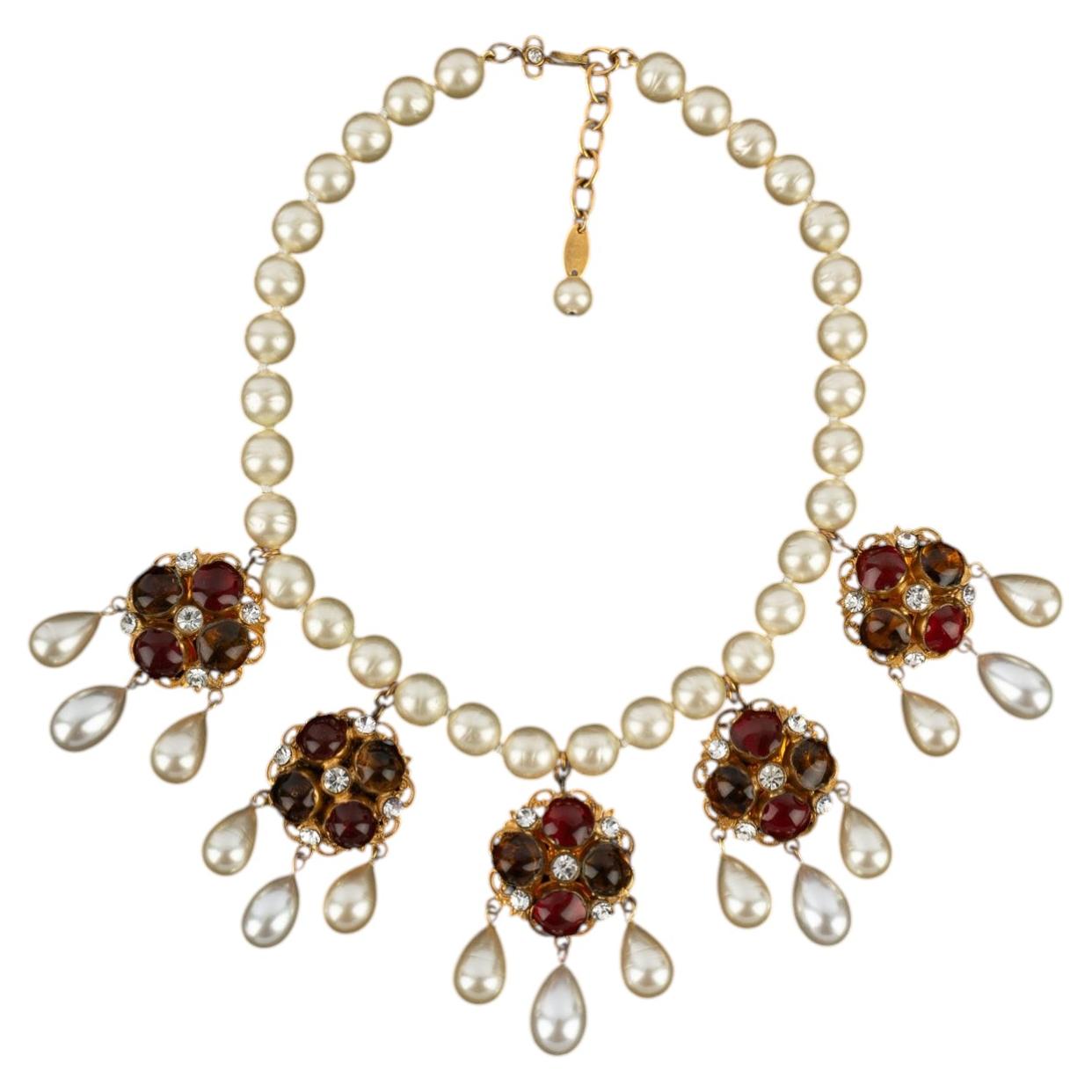 Chanel choker necklace by Karl Lagerfeld Haute Couture Fall-Winter 1988-1989