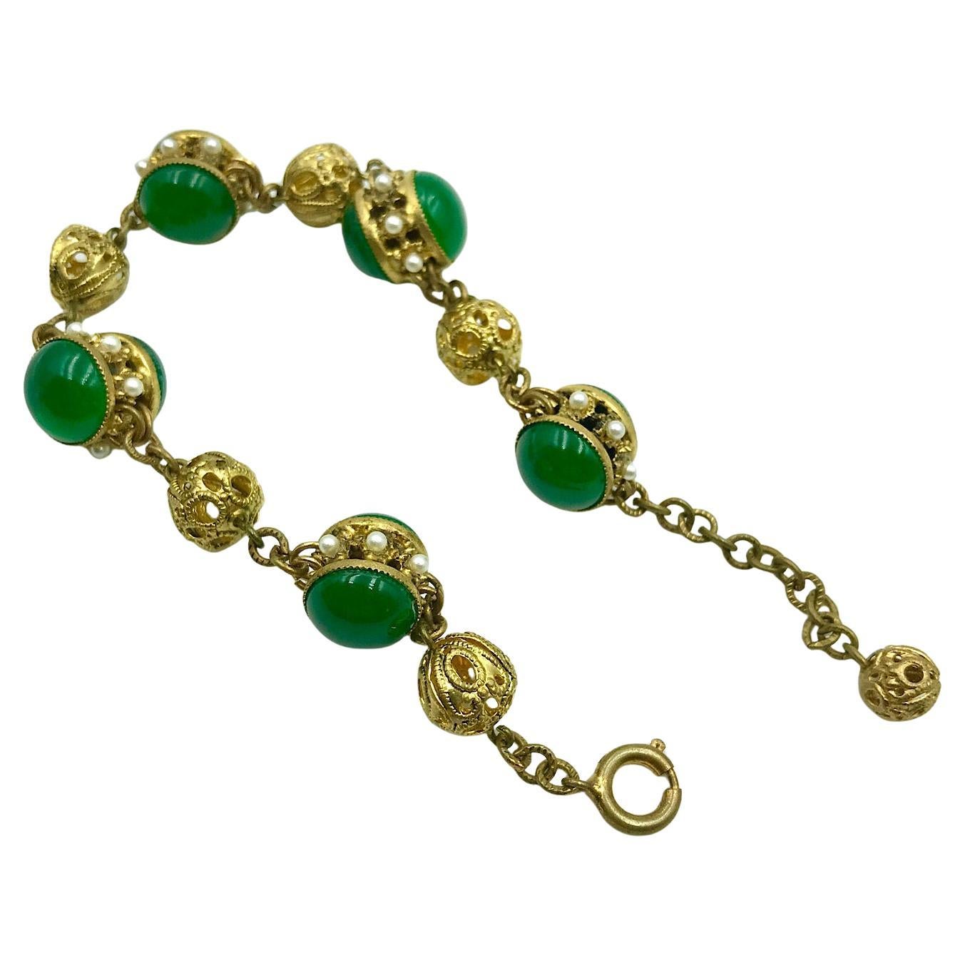 A rare 1950’s bracelet made for Chanel,  by Robert Goossens. 
Coco Chanel met Robert Goossens in 1954. He was a highly skilled master craftsman and  designed jewellery to complement Chanel's designs, creating both unique pieces for Chanel herself