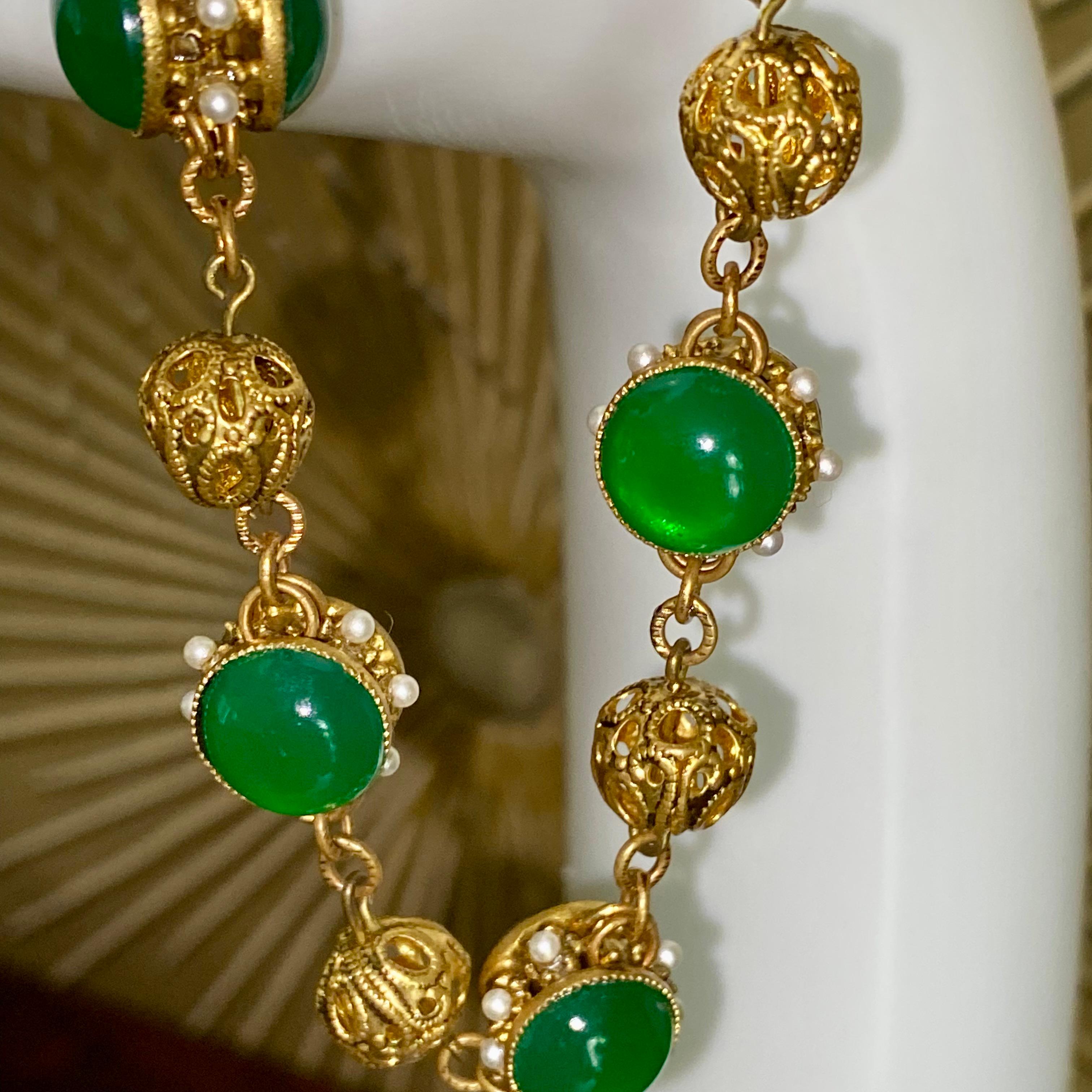 Women's or Men's Chanel Chrysoprase Bracelet by Robert Goossens. For Sale
