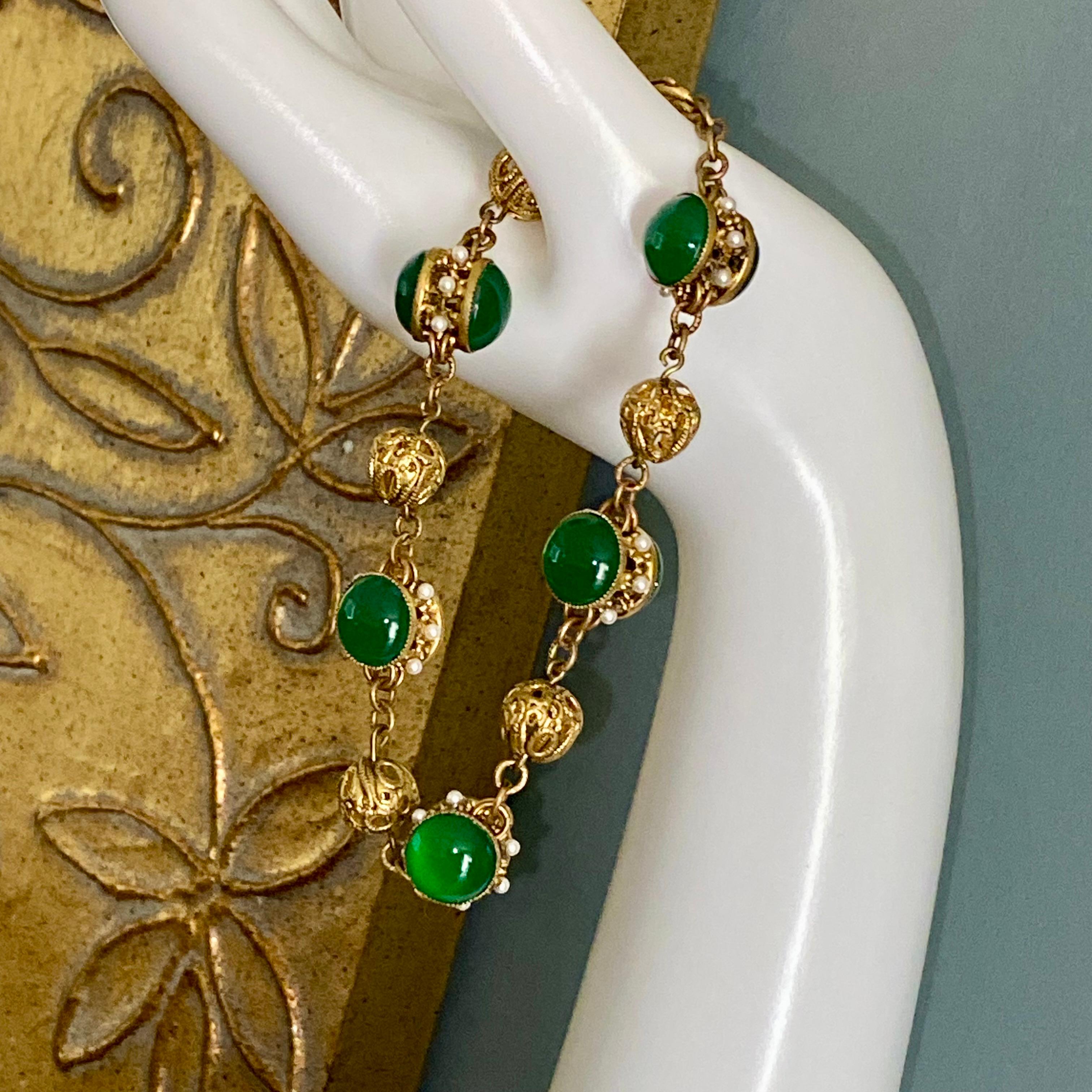 Chanel Chrysoprase Bracelet by Robert Goossens. For Sale 5