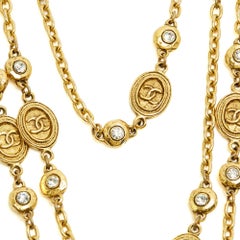Chanel circa 1990 Collier Sautoir Ceinture Haute Couture CC String Necklace Belt