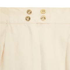 Chanel circa 1990 Short Ecru FR36 38 Ecru Wool Wide Leg Shorts UK8 10 US6 8