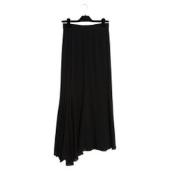 Chanel circa 1992 Jupe longue FR38 Maxi Black Wool Gipsy Skirt UK10 US6