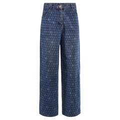 Chanel Circa 2000's Wide Leg Denim "CC" Jeans