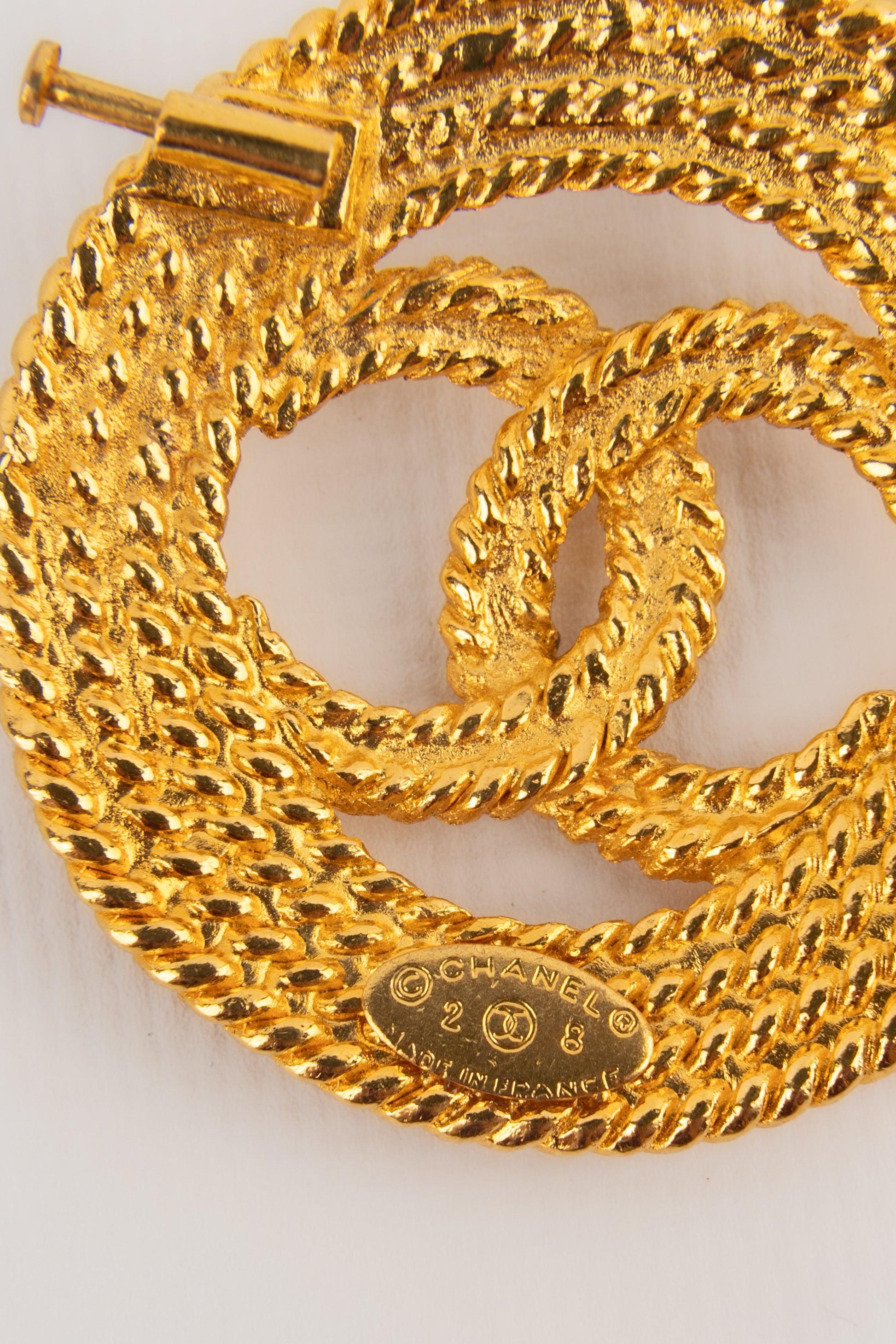 Women's Chanel Circular Brooch with CC Logo, 2008