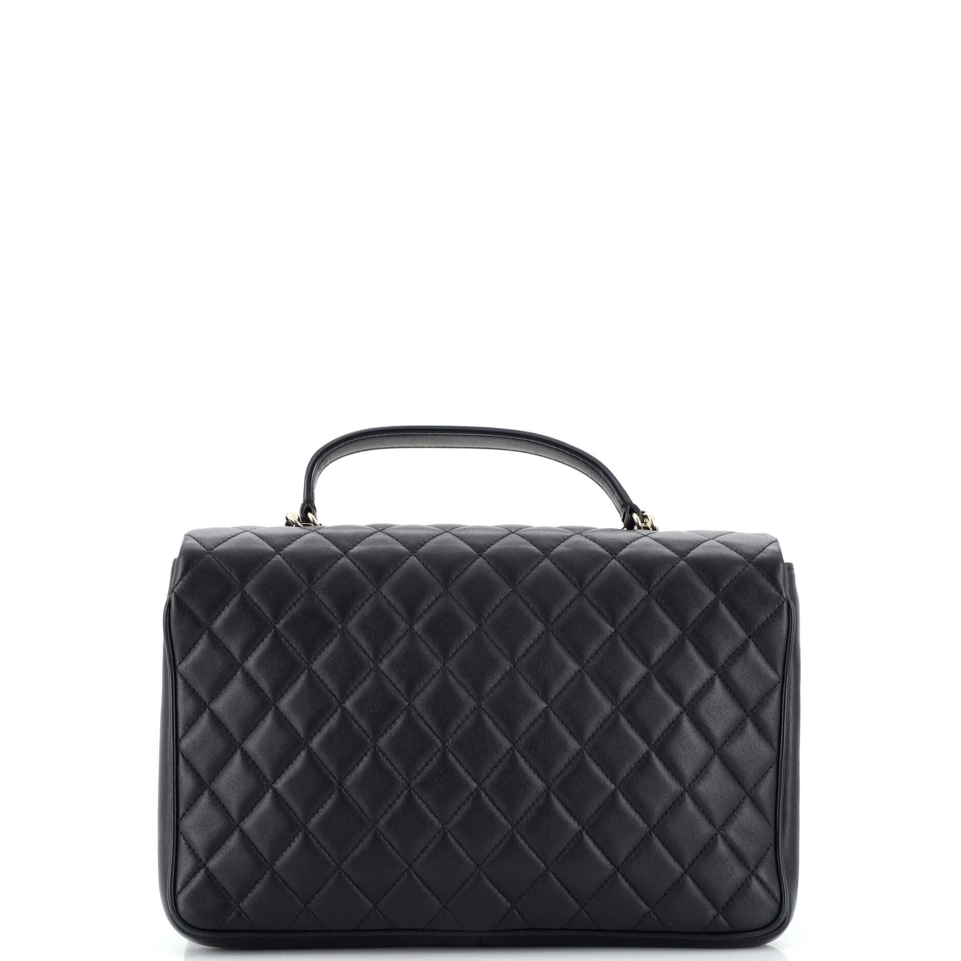 Women's or Men's Chanel Citizen Chic Top Handle Bag Quilted Lambskin Medium