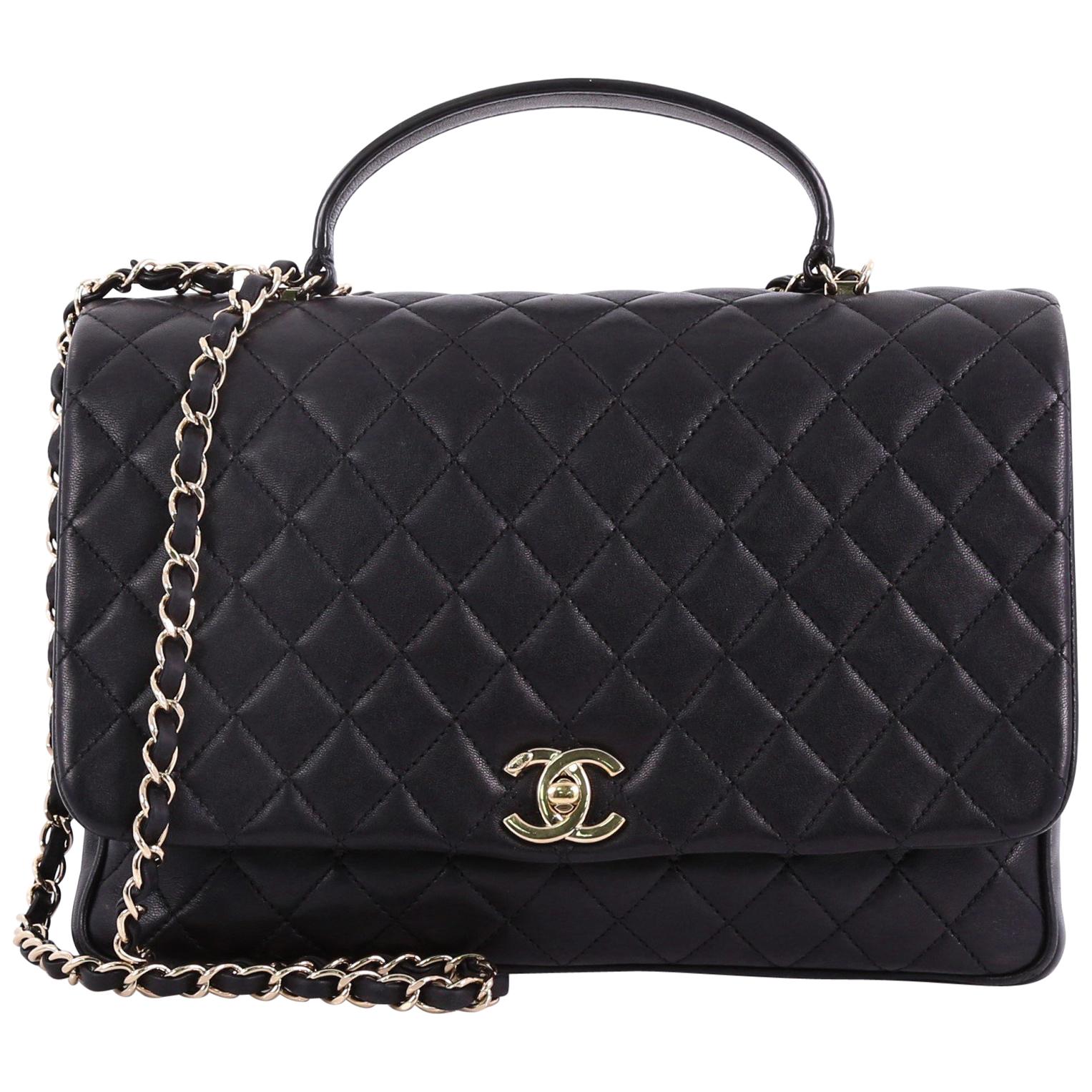 Chanel Citizen Chic Top Handle Bag Quilted Lambskin Medium at