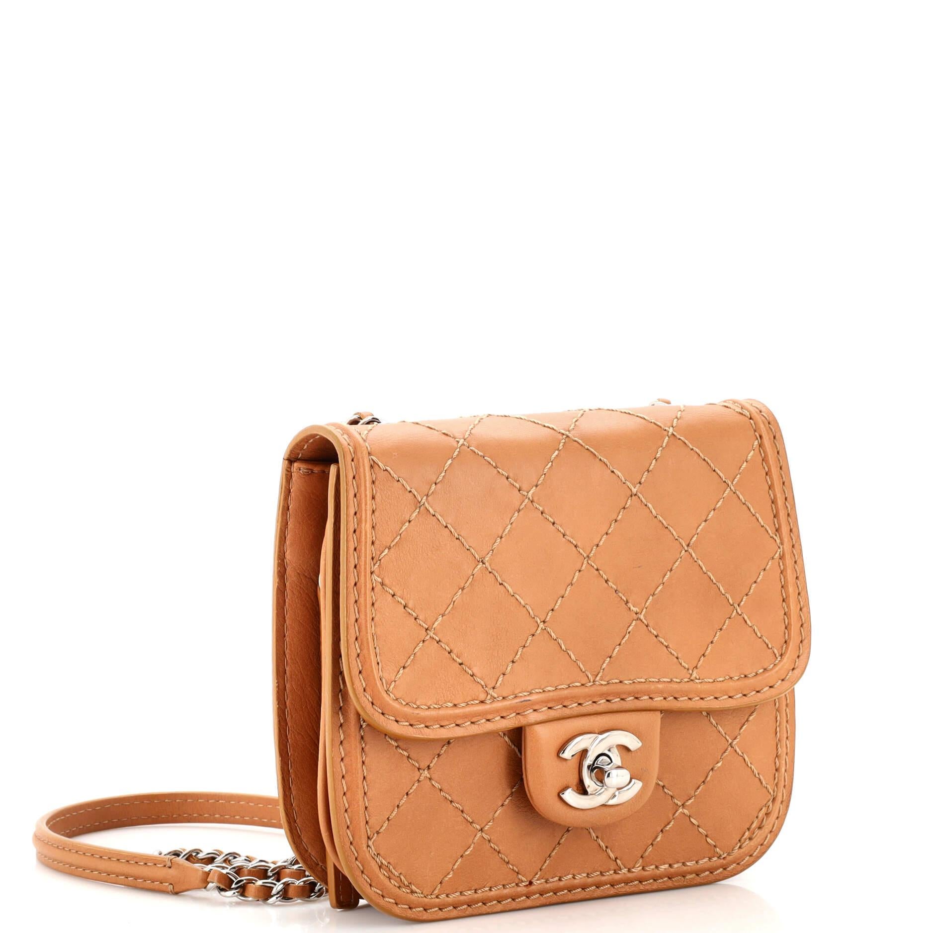 Chanel Citizen Flap Bag Quilted Calfskin Mini In Good Condition For Sale In NY, NY