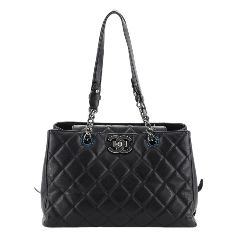 Chanel City Rock Shopping Tote Quilted Goatskin Large