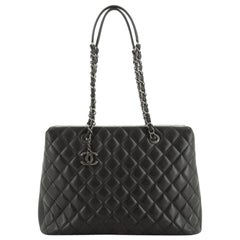 Chanel City Shopping Tote Quilted Caviar Large