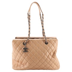 Chanel City Shopping Tote Quilted Caviar Large