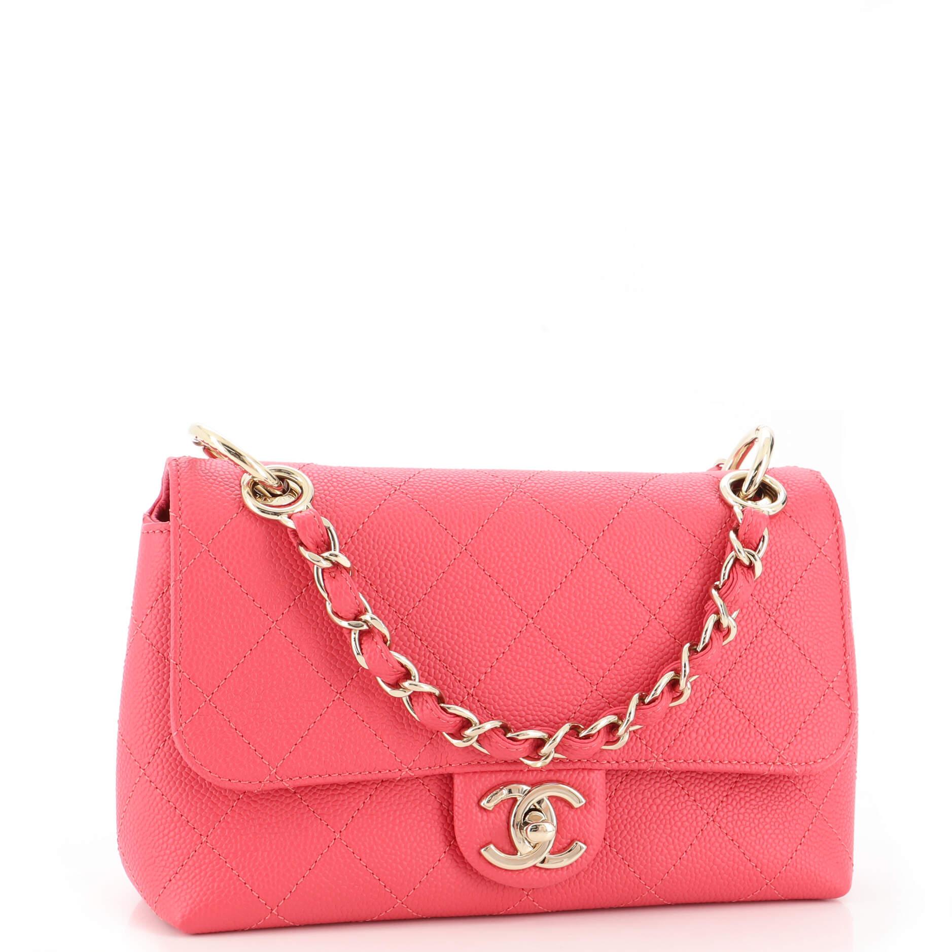 Chanel City Walk Flap Bag Quilted Caviar Small In Fair Condition In NY, NY