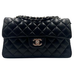 Chanel Classic 11.13 Black Leather Bag 2011