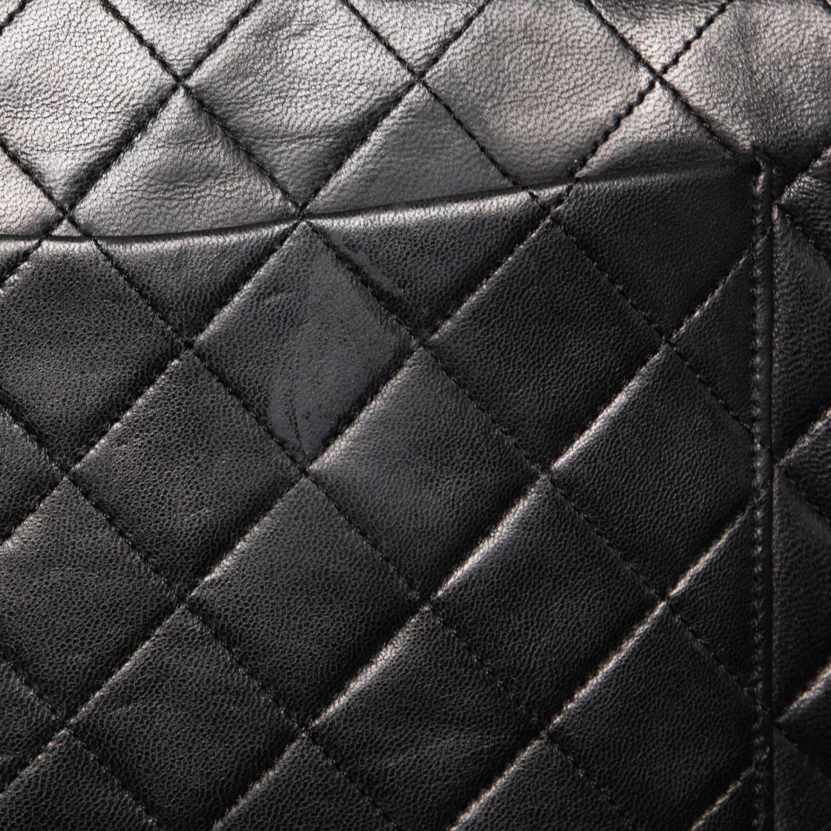 Black Chanel Classic 1990s Double Flap Bag For Sale