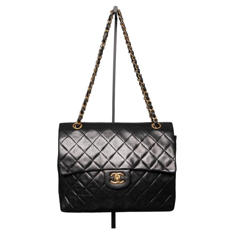 Vintage Chanel Double Flap Bag Black - 104 For Sale on 1stDibs