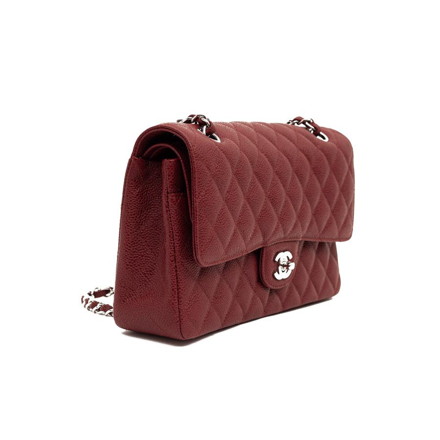 CHANEL Classic 25 Burgundy Leather Bag In New Condition In Paris, FR