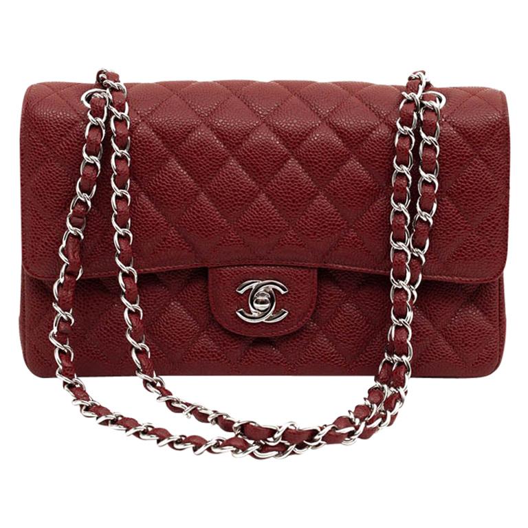 CHANEL Classic 25 Burgundy Leather Bag at 1stDibs