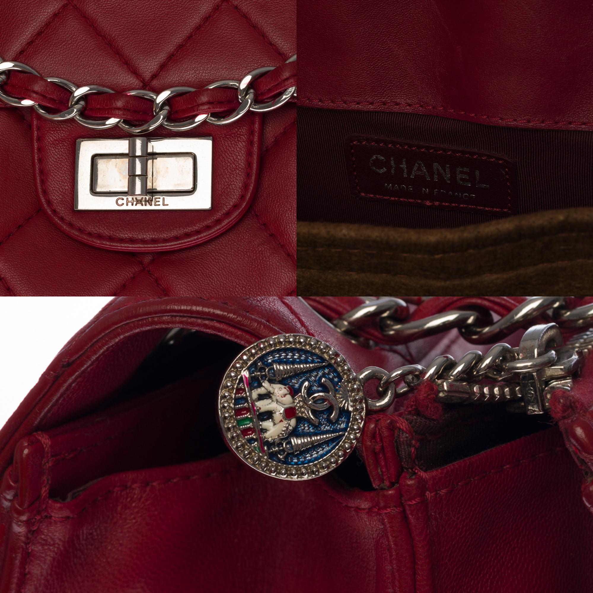 De las mujeres Bolso Chanel Classic 2.55 Maxi en piel acolchada roja, SHW en venta