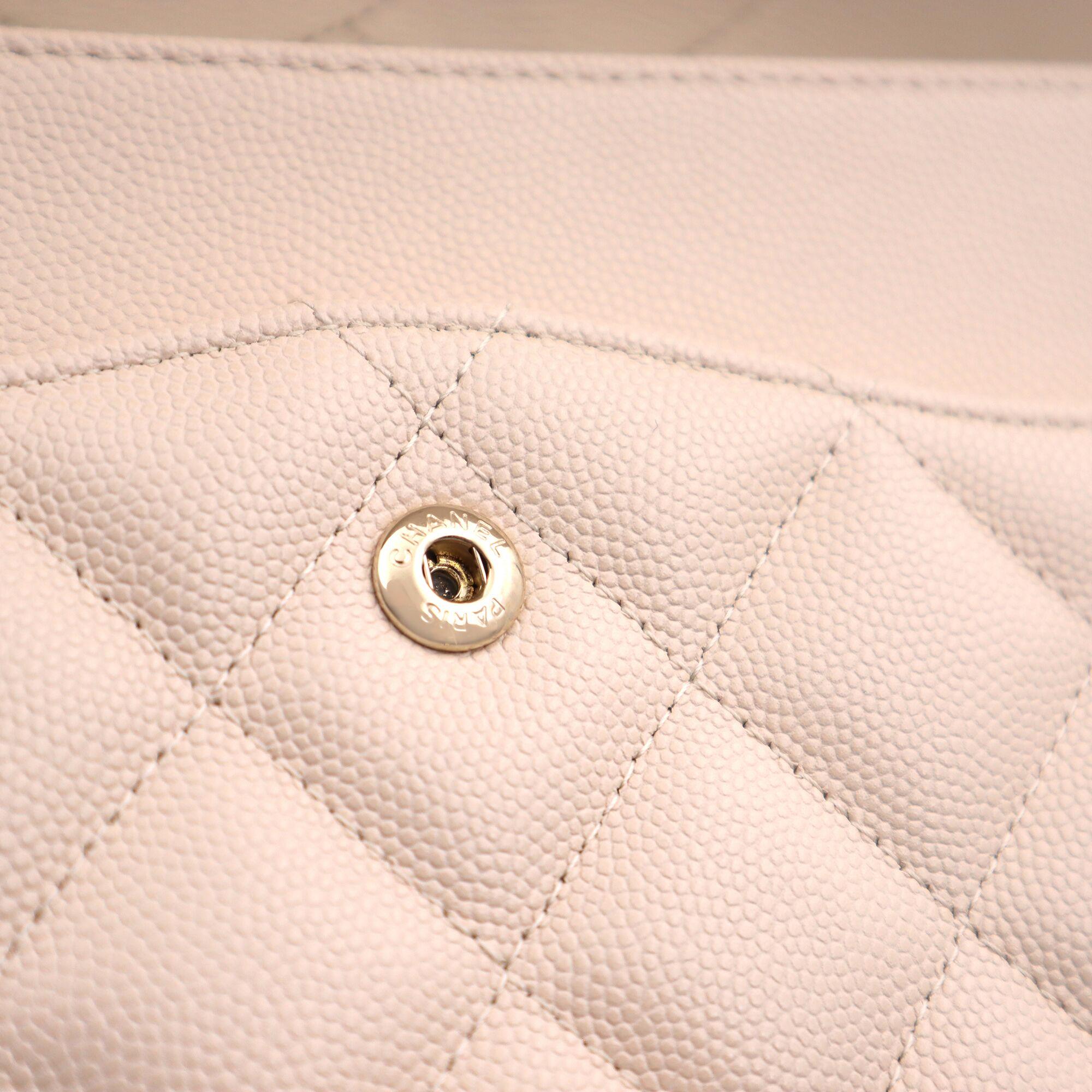 Chanel Classic Beige Quilted Calfskin Large Double Flap Bag A58600 8