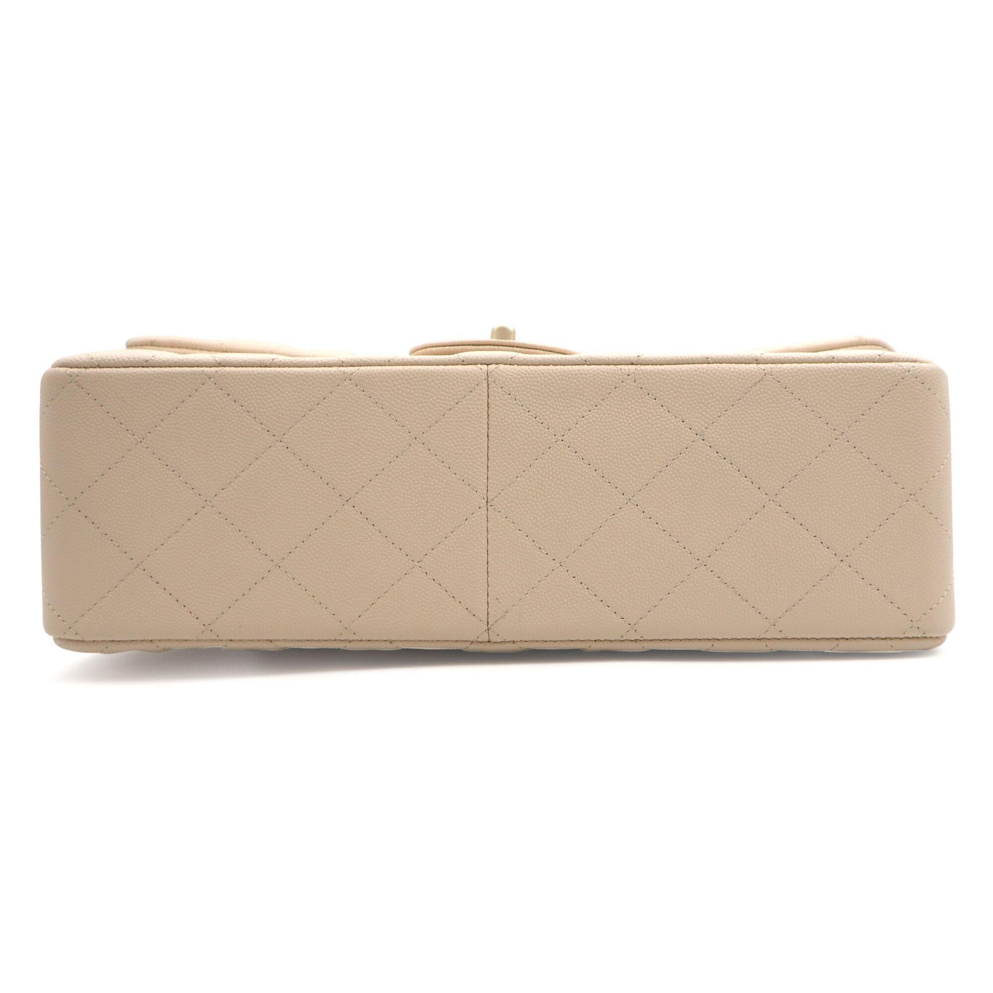 Women's Chanel Classic Beige Quilted Calfskin Large Double Flap Bag A58600