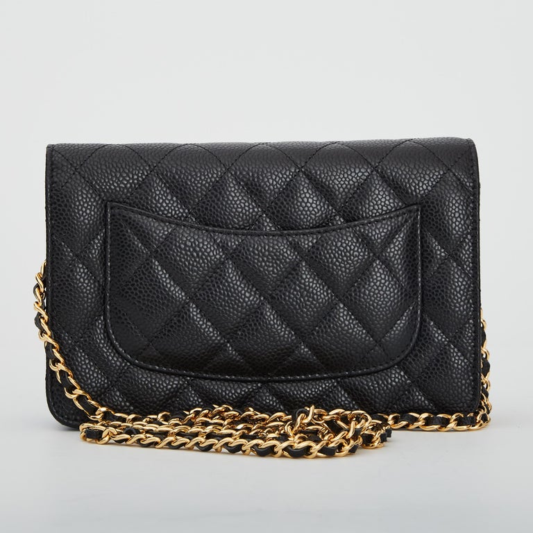 CHANEL Caviar Small Wallet On Chain WOC Black Shoulder Bag Purse Leather  ref.278390 - Joli Closet