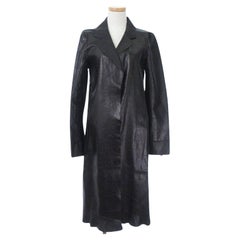 Chanel Classic Black Leather Coat