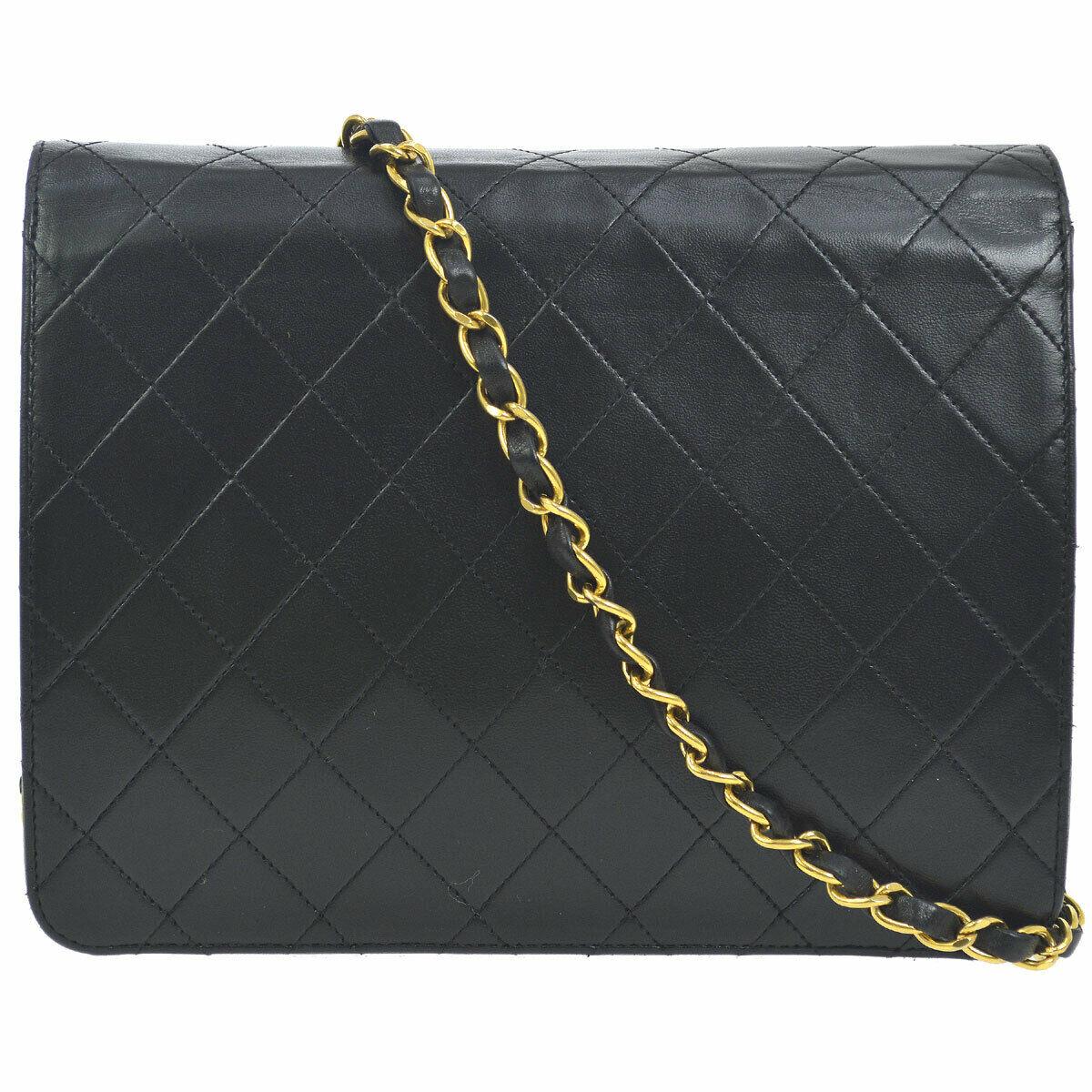 Chanel Classic Black Leather Lambskin Gold Chain Evening Shoulder Flap Bag

Lambskin leather
Gold tone hardware
Snap button closure
Leather lining
Date code present
Made in France
Shoulder strap drop 16