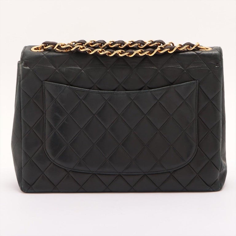 Chanel Classic Black Quilted Lambskin Leather Small Single Flap