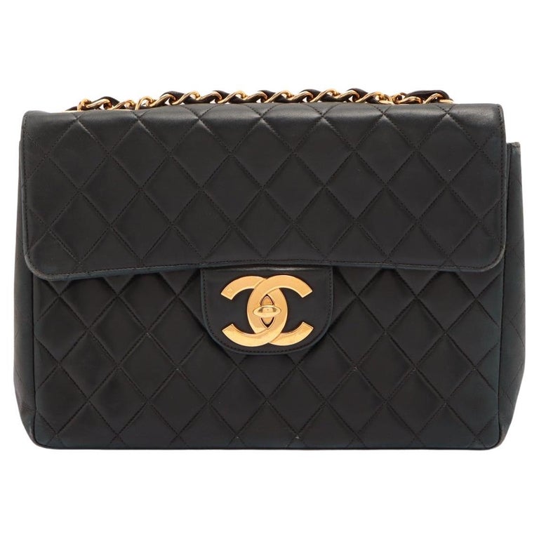 Chanel Classic Black Quilted Lambskin Leather Small Single Flap
