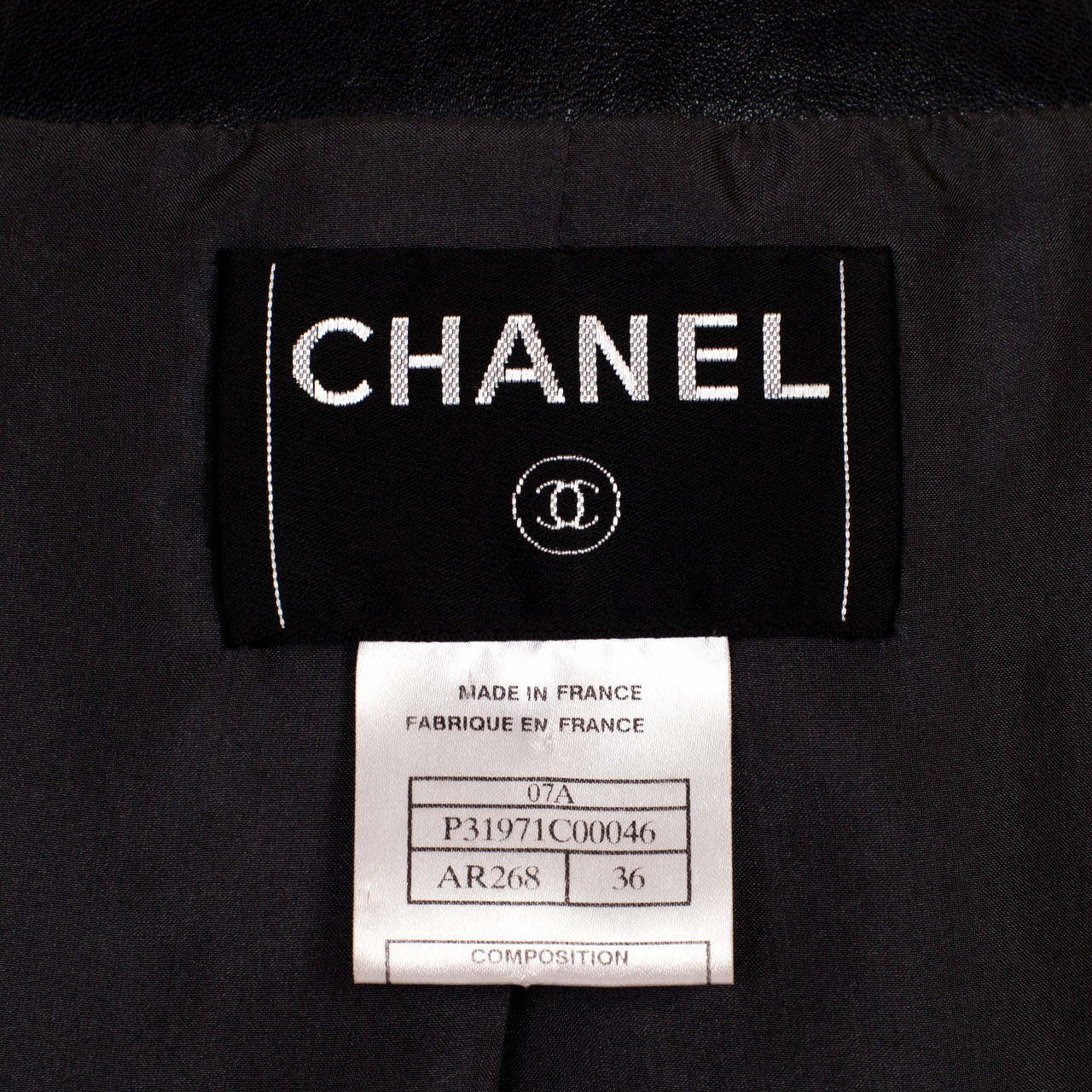 Chanel Classic Black Soft Thin Leather Jacket CC buttons  6