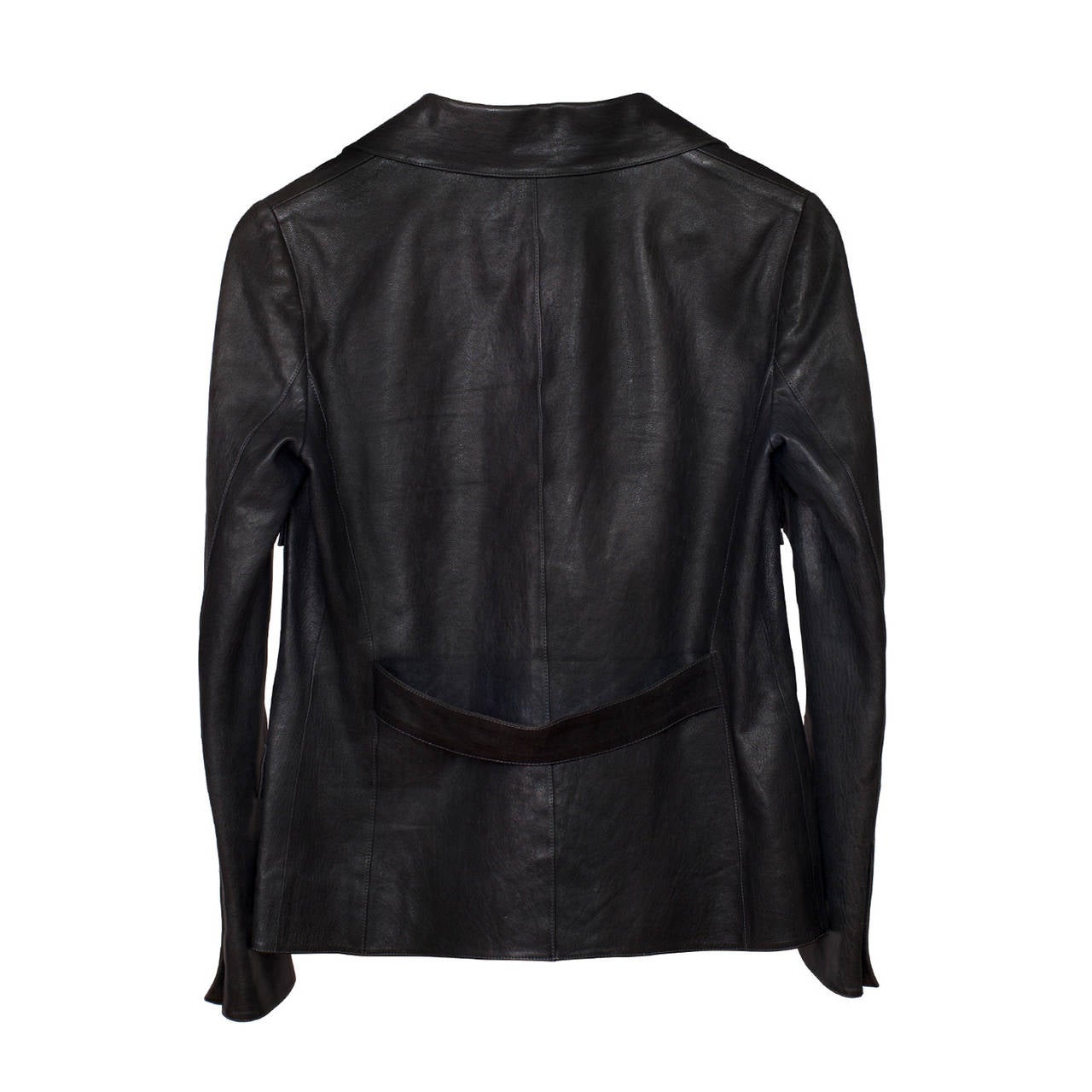 Chanel Classic Black Soft Thin Leather Jacket CC buttons  2