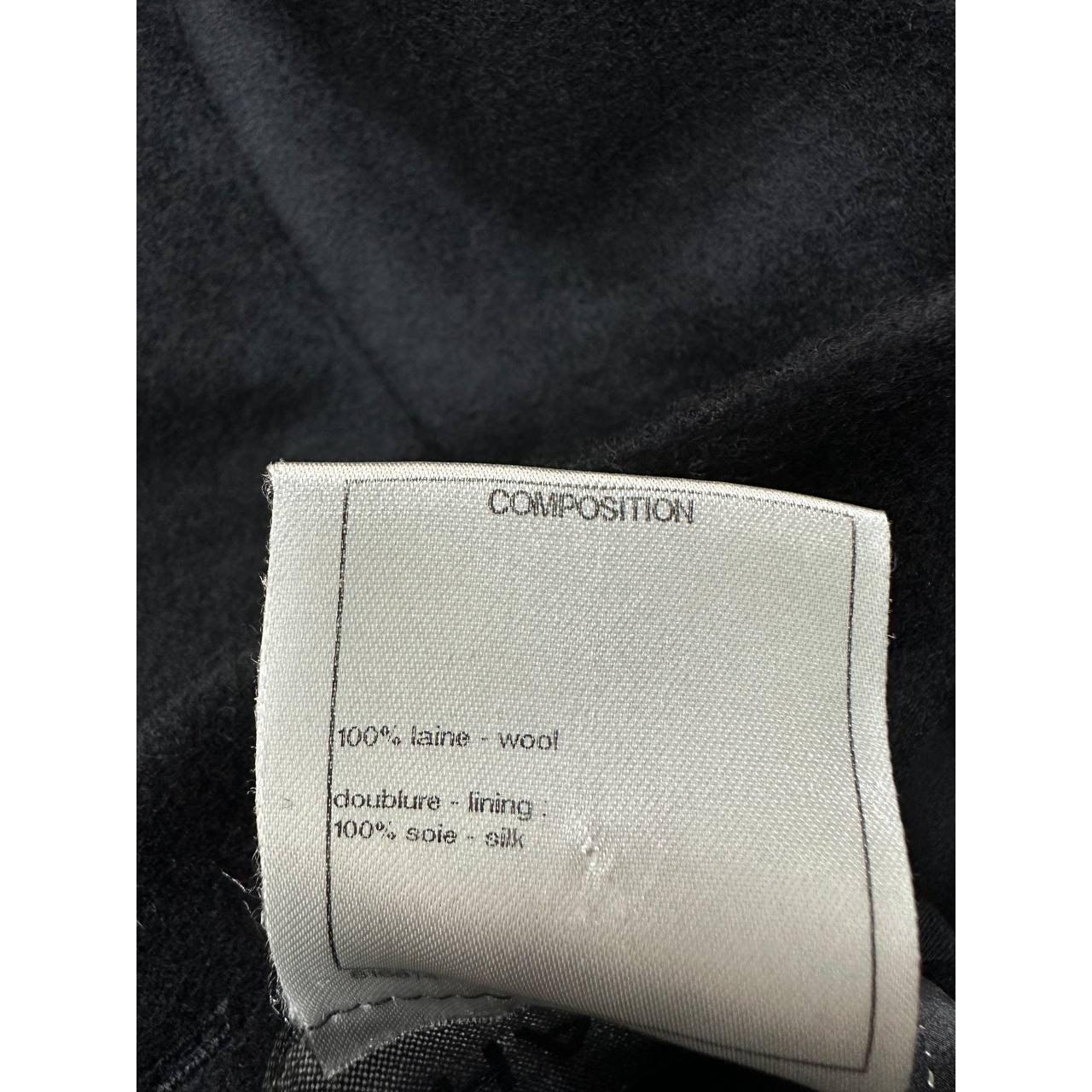 Chanel Klassisches Kleid aus schwarzer Wolle - Größe FR44 (Schwarz) im Angebot