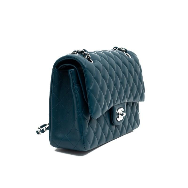 Women's CHANEL Classic Blue Lambskin Bag 