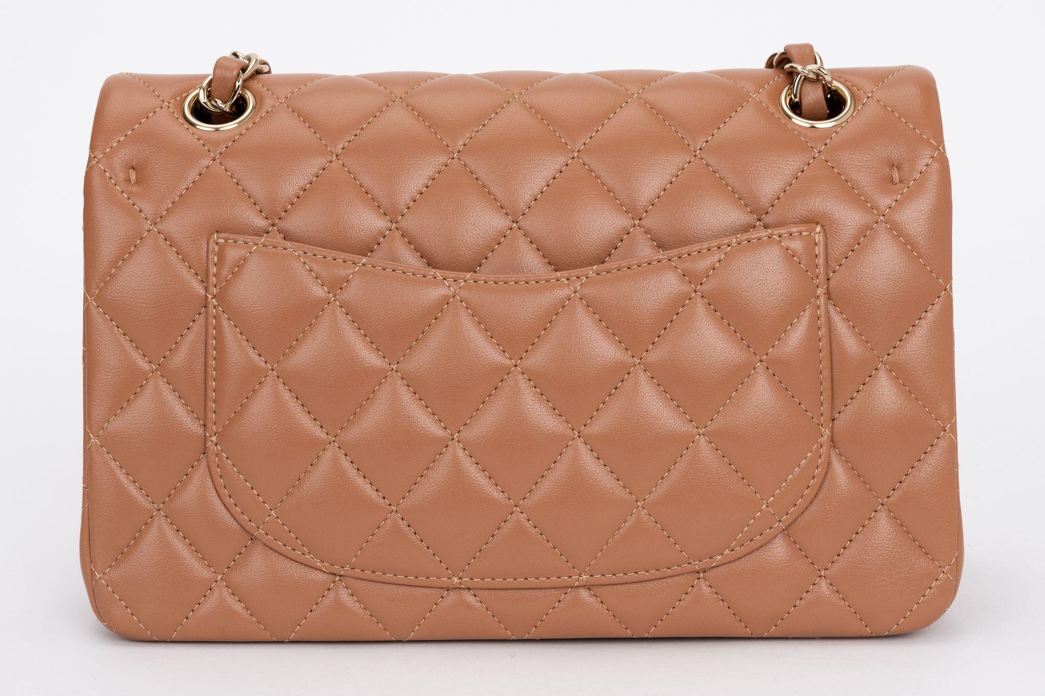 Women's Chanel Classic Caramel Double Flap Bag For Sale