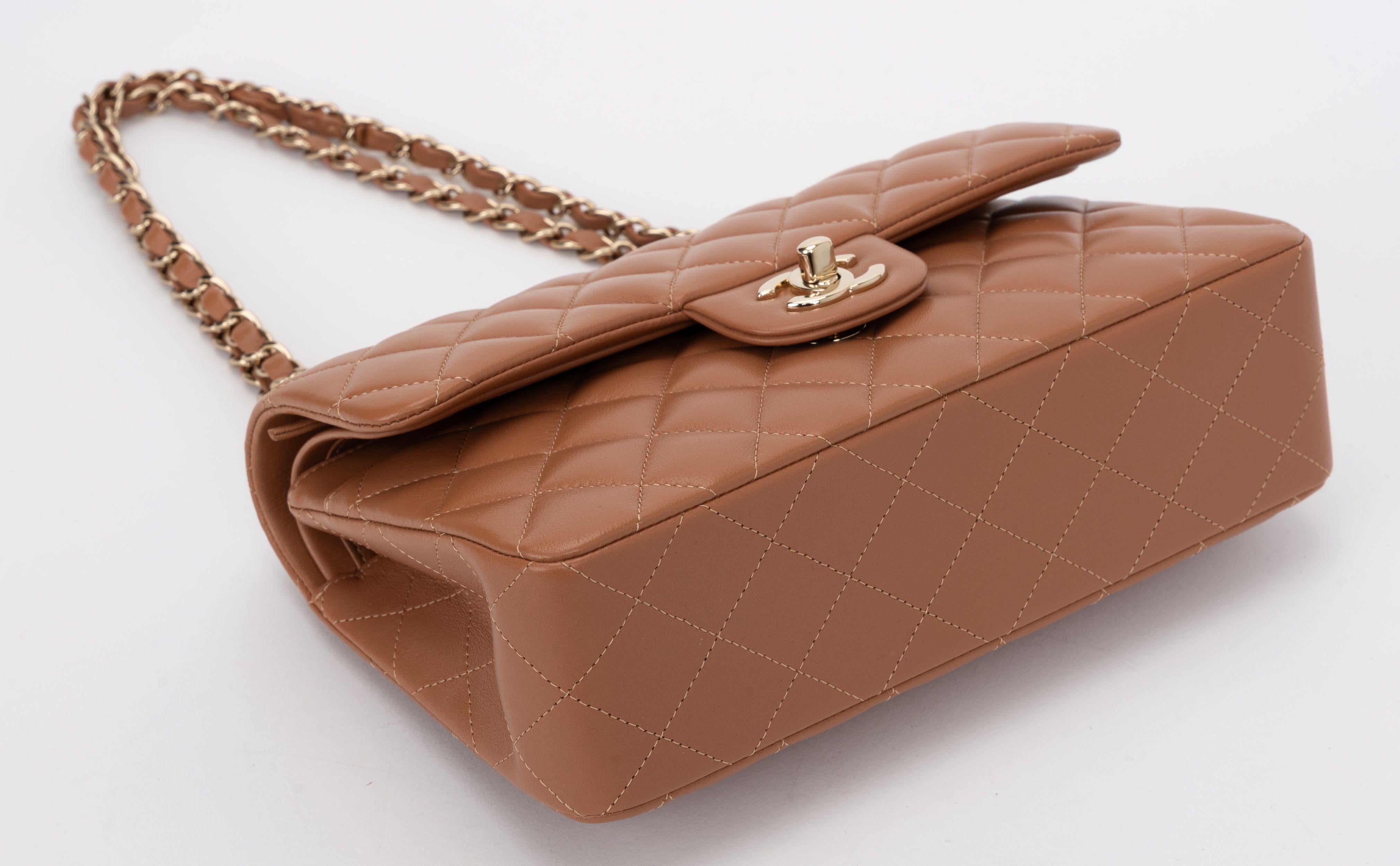 Chanel Classic Caramel Double Flap Bag For Sale 1