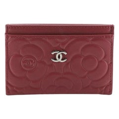 Chanel Classic Card Holder Camellia Lambskin