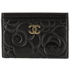 Chanel Classic Card Holder Camellia Lambskin