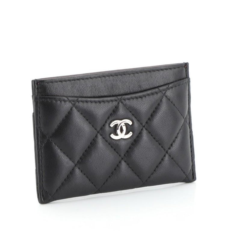 Chanel Classic Card Holder Quilted at 1stDibs | chanel lambskin card holder, chanel flap card holder, chanel card holder price