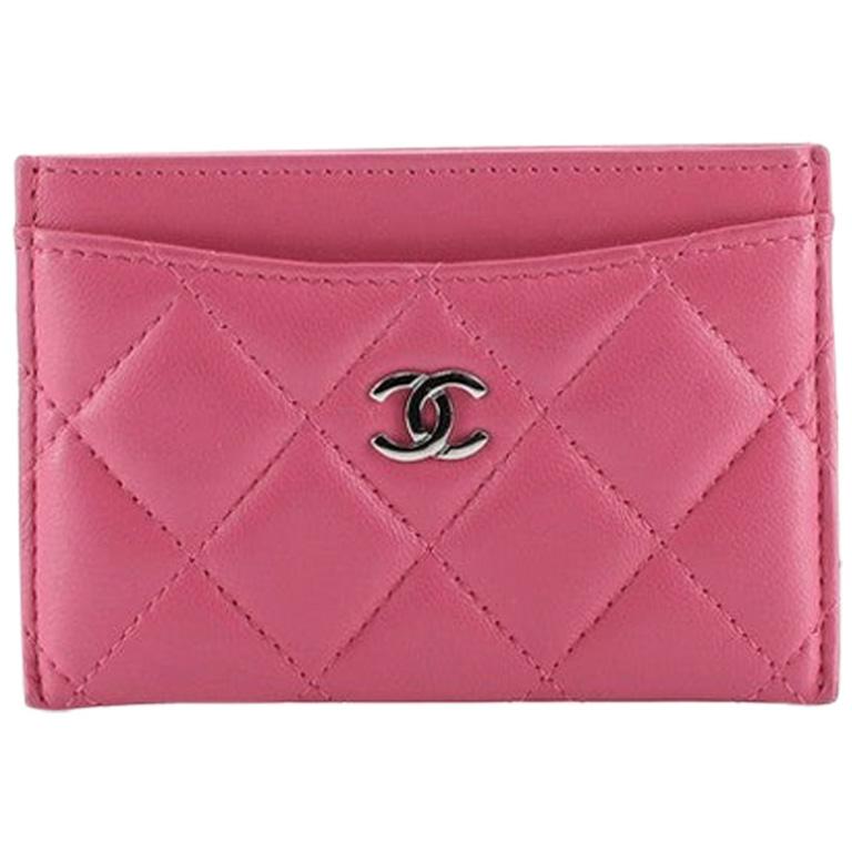 Chanel Classic Card Holder Quilted Lambskin Metallic 1685451