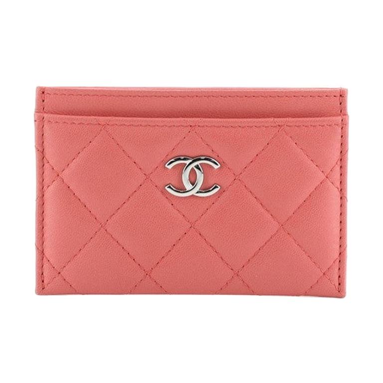 Chanel Classic Card Holder Quilted Lambskin at 1stDibs