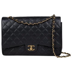 Chanel Classic Caviar Maxi Double Flap Bag