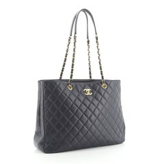Chanel Classic CC Shopping Tote Quilted Caviar Large
