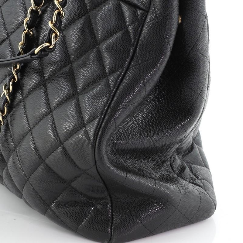 Chanel Classic CC Shopping Tote Quilted Caviar Large 2