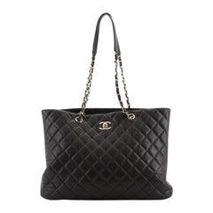 Chanel Classic CC Shopping Tote Quilted Caviar Large