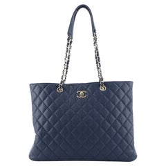 Chanel Classic CC Shopping Tote Quilted Caviar Large