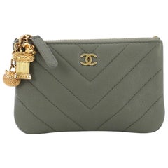 Chanel Classic Charm O Case Pouch Chevron Caviar Mini