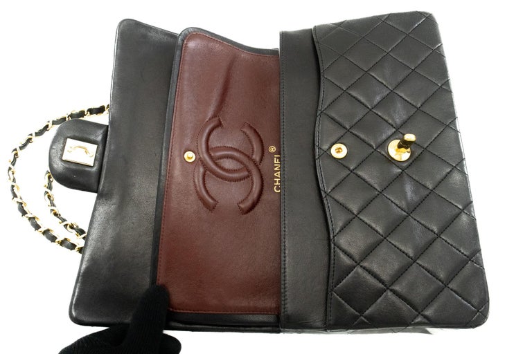 Chanel Black Chevron Grained Calfskin Ruthenium Metal Flap Bag With Top  Handle at 1stDibs