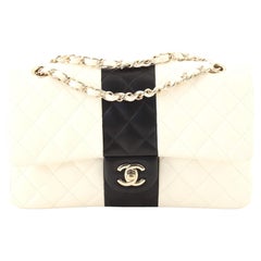 Chanel Classic Double Flap Bag Bicolor Quilted Lambskin Medium