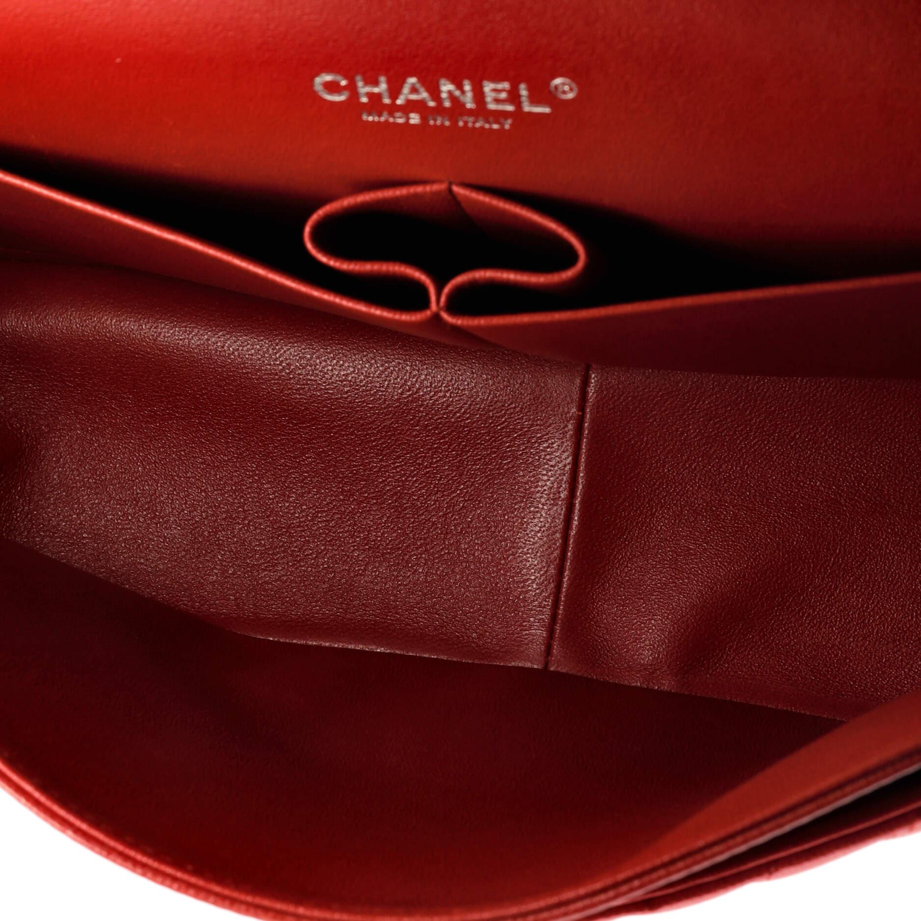 Chanel Classic Double Flap Bag Chevron Caviar Jumbo For Sale 2