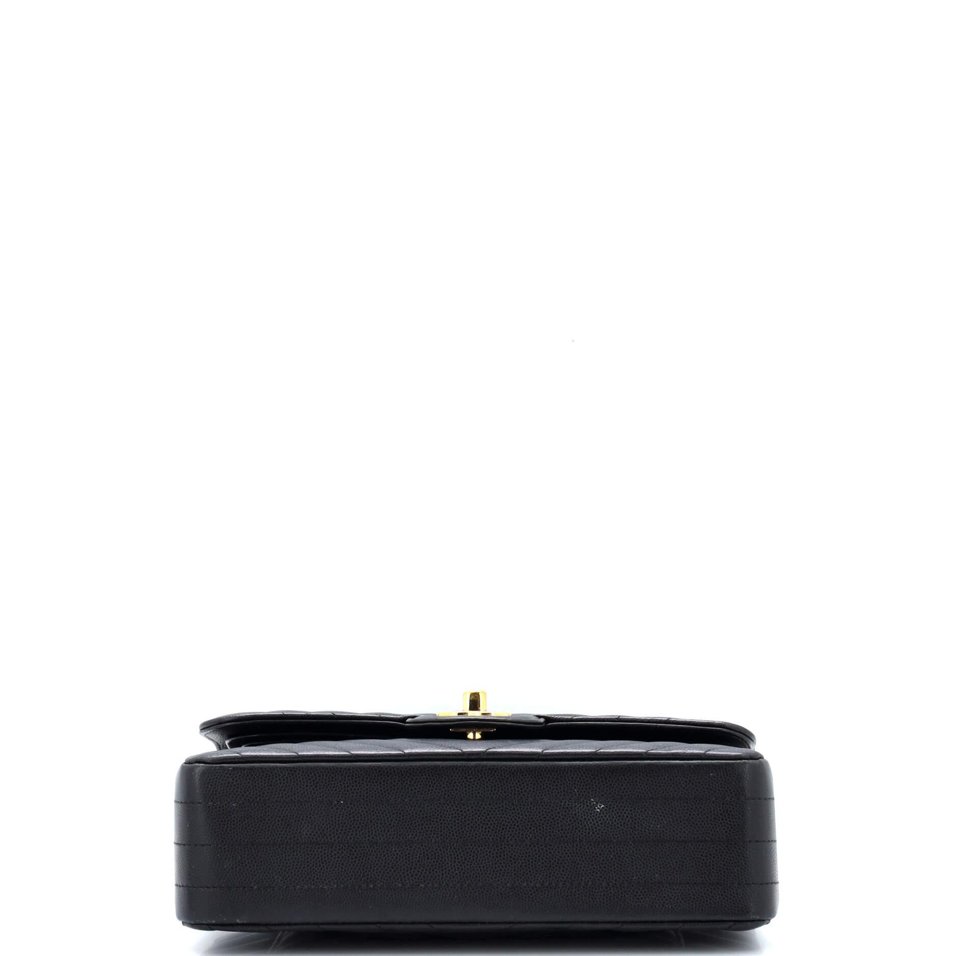 Women's or Men's Chanel Classic Double Flap Bag Chevron Caviar Small For Sale